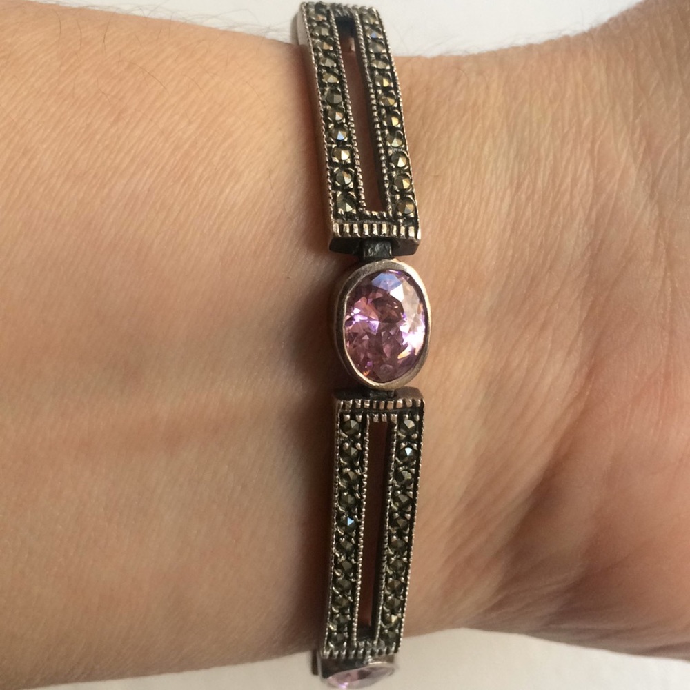 Bracelet Silver an Pink